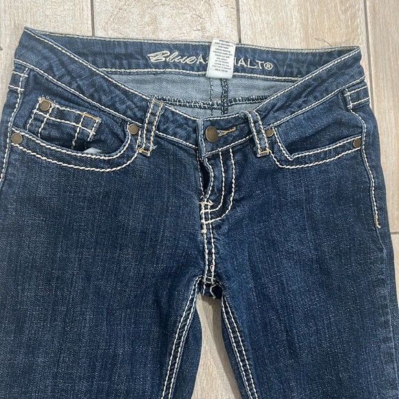 Lowrise Y2K Dark Wash Bootcut Elena Gilbert Denim Jeans Size 3 - Picture 3 of 5